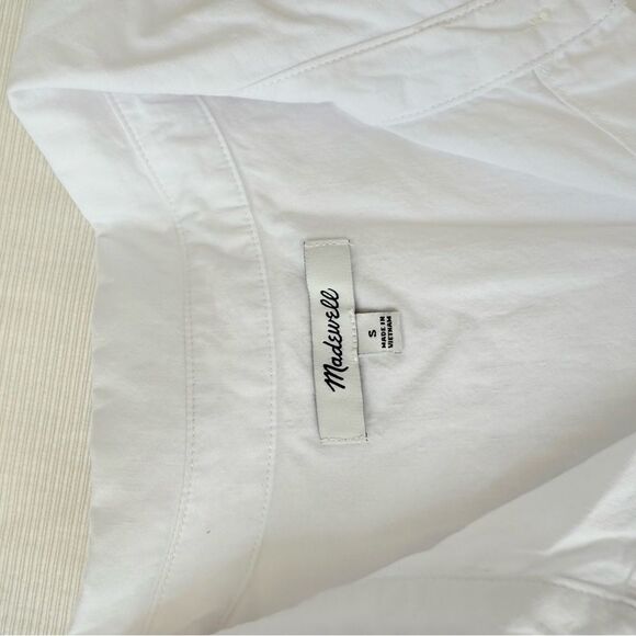 Madewell Womens White Top Shirt Shorsleeve Cotton Linen Small S - Picture 2 of 4
